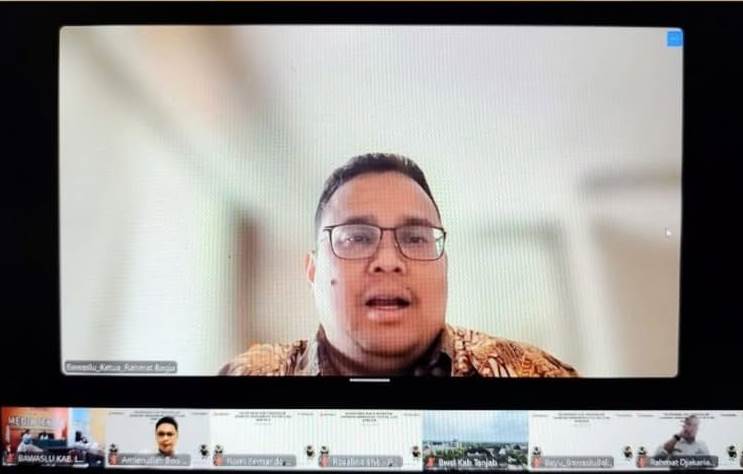 Ketua Bawaslu Rahmat Bagja dalam dalam Peluncuran dan Pengenalan Learning Management System (LMS) Bawaslu: Transformasi Pembelajaran Berbasis Teknologi, secara daring pada Rabu (28/5/2025).