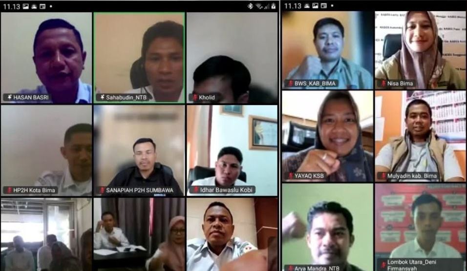 Tangkapan Layar Rapat Persiapan  Pengawasan Pemutakhiran Data Pemilih Berkelanjutan (PDPB)