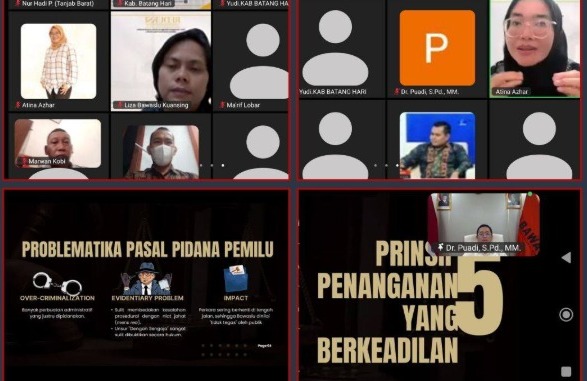 Webinar Ruang Edukasi dan Diskusi Penanganan Pelanggaran Pemilu yang Berkeadilan "Refleksi Pasal-Pasal Pidana Pemilu"