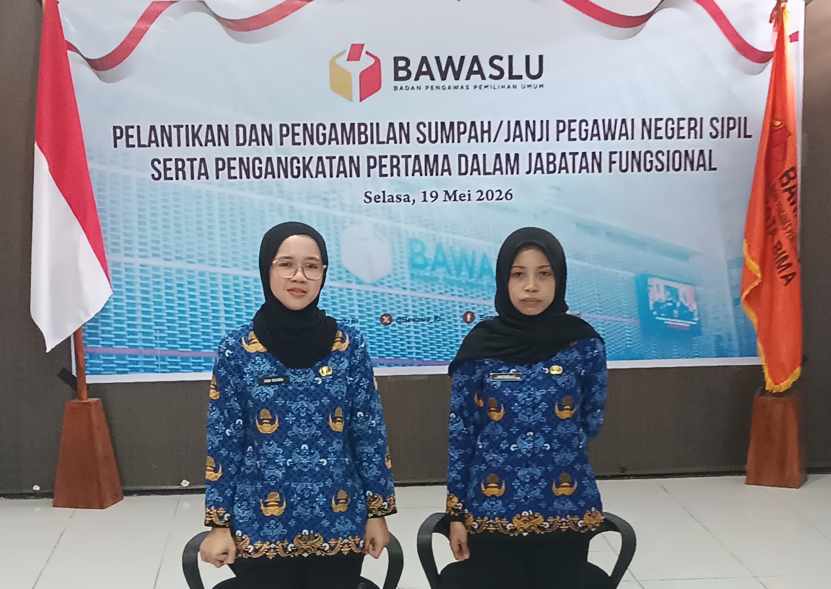 Pelantikan PNS Bawaslu Kota Bima