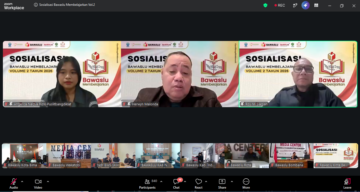 Zoom Sosialisasi Bawaslu Membelajarkan