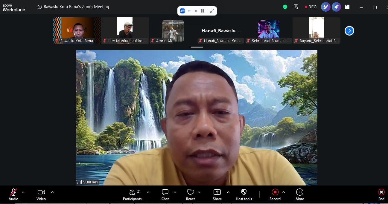 Zoom Bawaslu Kota Bima