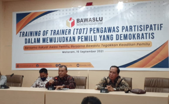 Bawaslu Kota Bima Ikuti TOT Pengawas Partisipatif di Bawaslu Provinsi