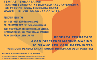 Rekrutmen Terbuka Peserta Sekolah Kader Pengawasan Partisipatif