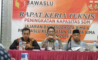 Bawaslu Kota Bima Tingkatkan Kapasitas SDM Jajarannya