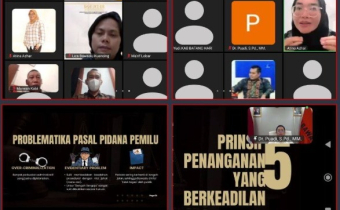 Webinar Ruang Edukasi dan Diskusi Penanganan Pelanggaran Pemilu yang Berkeadilan "Refleksi Pasal-Pasal Pidana Pemilu"