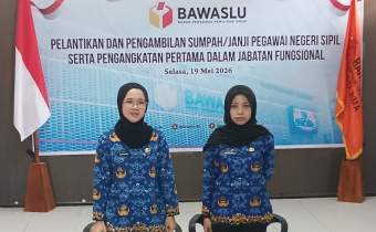 Pelantikan PNS Bawaslu Kota Bima